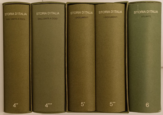 LS- STORIA D'ITALIA 6 VOLUMI IN 10 TOMI COMPLETA -- EINAUDI --- 1971 - CS - YFS