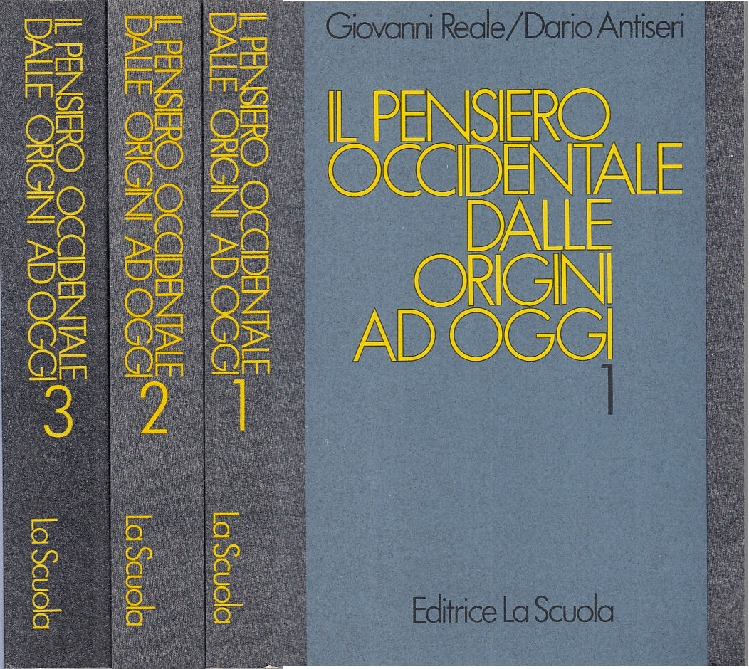 LS- IL PENSIERO OCCIDENTALE DALLE ORIGINI 3 VOLL.-- SCUOLA --- 1985 - B - ZFS212