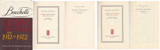 LS- GIORNO PER GIORNO 1912/1966 2 VOL.- BACCHELLI- MONDADORI--- 1966- CS- ZFS254