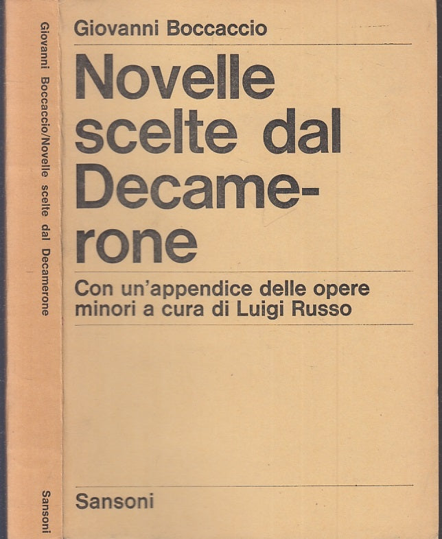 NOVELLE SCELTE DEL DECAMERONE- GIOVANNI BOCCACCIO- SANSONI--- 1968- B- XFS67