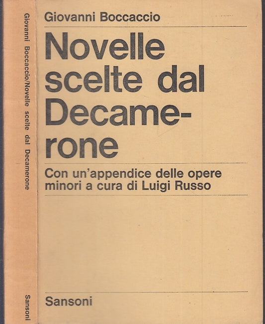 NOVELLE SCELTE DEL DECAMERONE- GIOVANNI BOCCACCIO- SANSONI--- 1968- B- XFS67