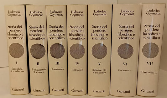 LS- STORIA PENSIERO FILSOOFICO SCIENTIFICO 7 VOLUMI- GEYMONAT- GARZANTI- 1973-CS- YFS