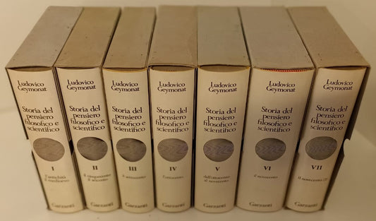 LS- STORIA PENSIERO FILSOOFICO SCIENTIFICO 7 VOLUMI- GEYMONAT- GARZANTI- 1973-CS- YFS