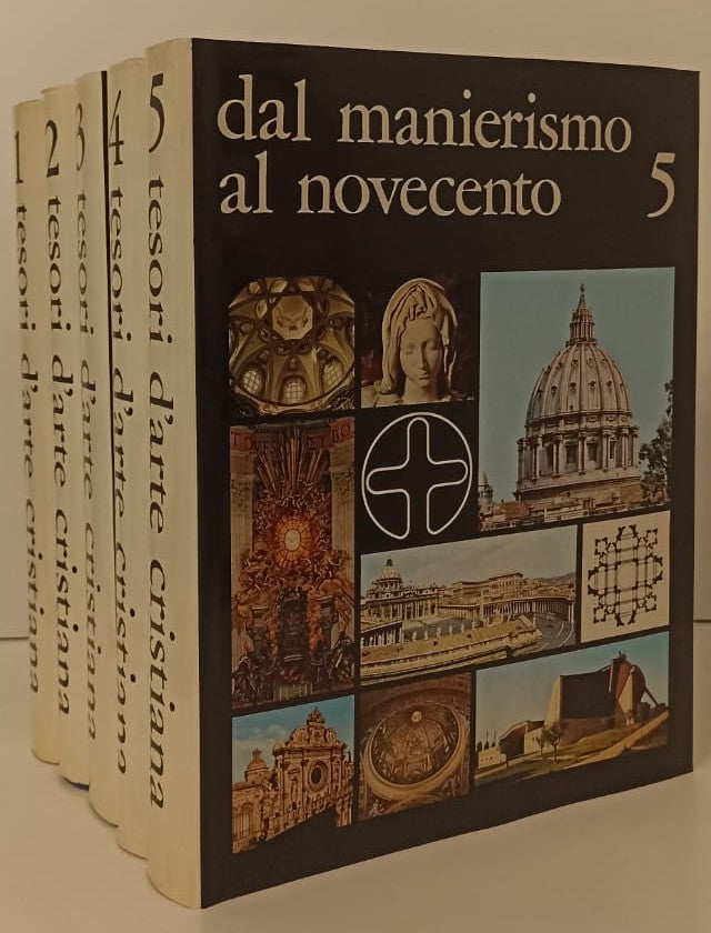 LT- TESORI D'ARTE CRISTIANA VOLUMI 1/5 COMPLETA -- RESTO DEL CARLINO - 1966 - CS- ZFS