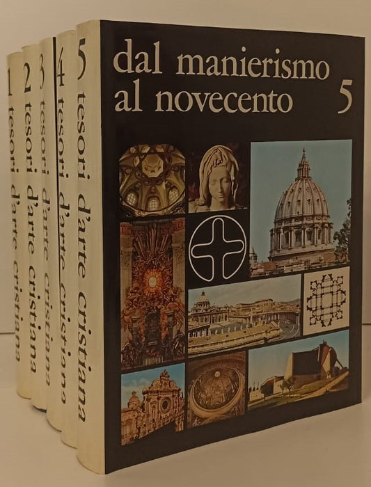 LT- TESORI D'ARTE CRISTIANA VOLUMI 1/5 COMPLETA -- RESTO DEL CARLINO - 1966 - CS- ZFS