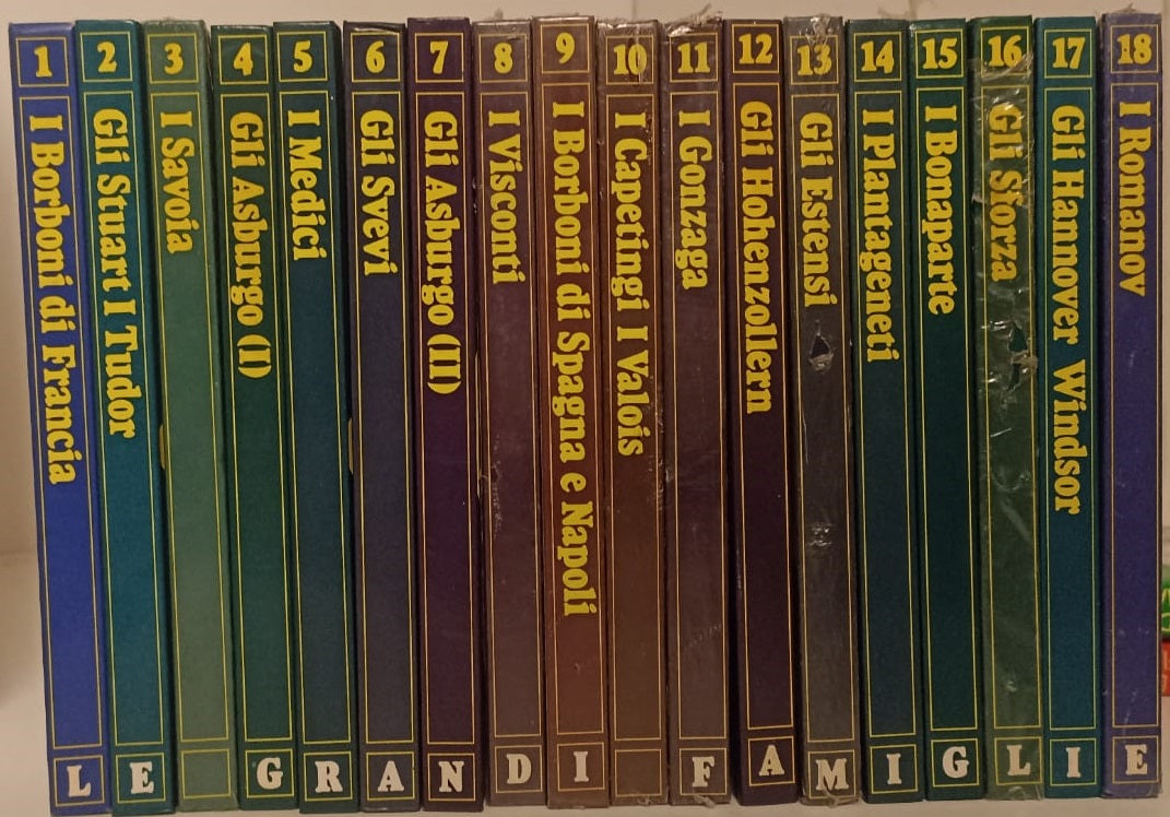 LS- LE GRANDI FAMIGLIE D'EUROPA VOLUMI 1/18 COMPLETA-- MONDADORI--- 1972- C- ZFS