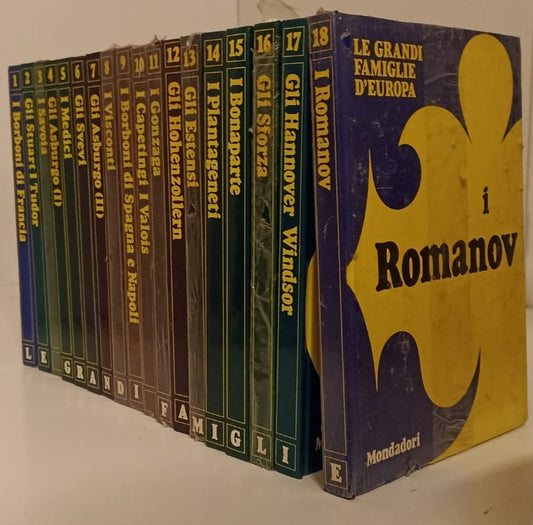 LS- LE GRANDI FAMIGLIE D'EUROPA VOLUMI 1/18 COMPLETA-- MONDADORI--- 1972- C- ZFS