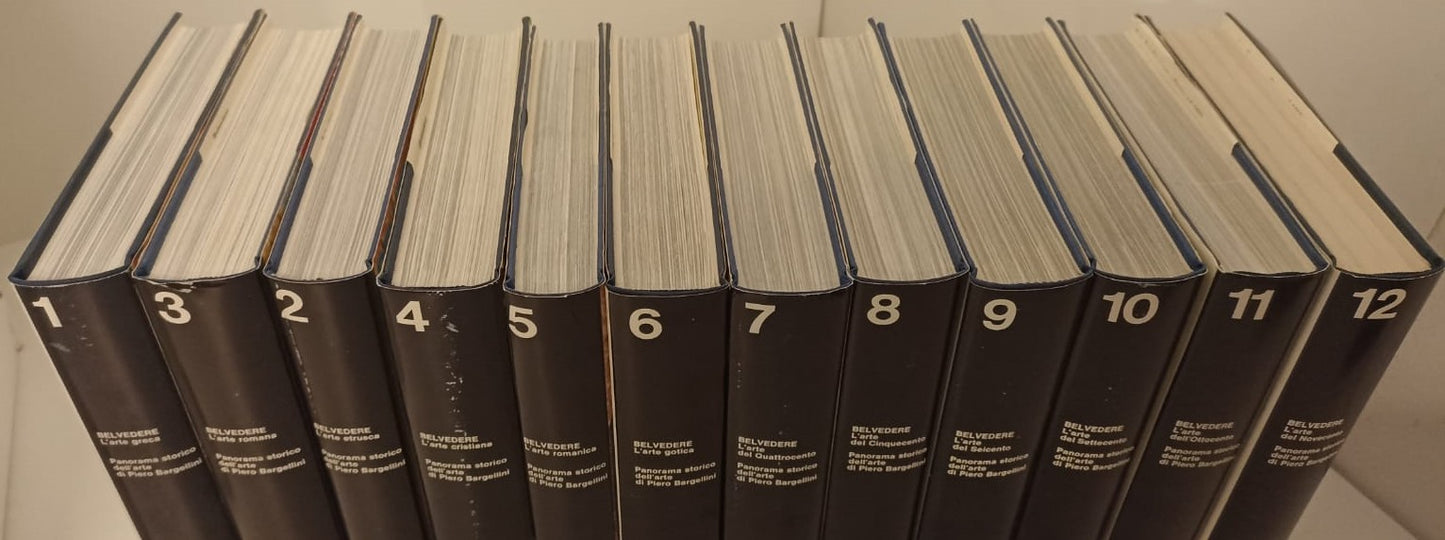 LT- BELVEDERE 12 VOLUMI PANORAMA ARTE - BARGELLINI- VALLECCHI--- 1968- CS- YFS
