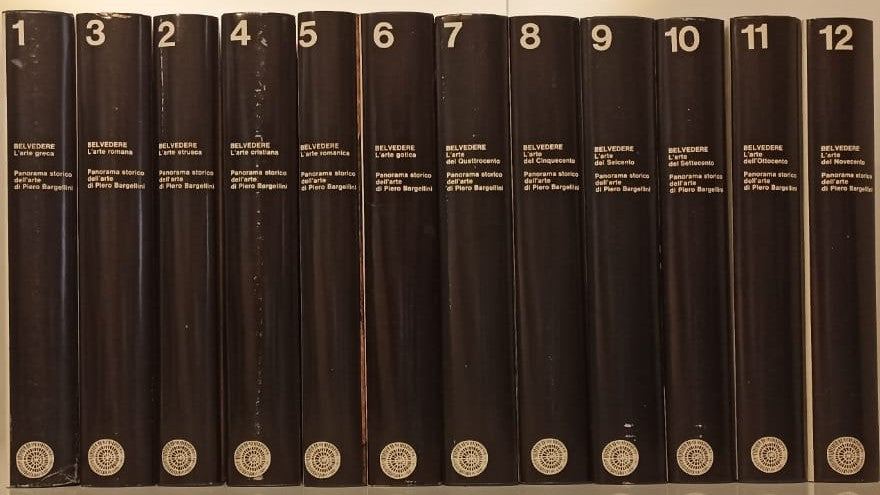 LT- BELVEDERE 12 VOLUMI PANORAMA ARTE - BARGELLINI- VALLECCHI--- 1968- CS- YFS