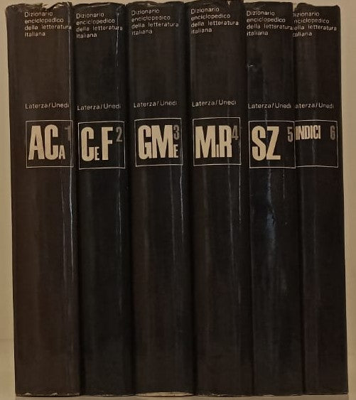 LZ- DIZIONARIO ENCICLOPEDICO LETTERATURA ITALIANA 1/6-- LATERZA--- 1966- CS- YFS