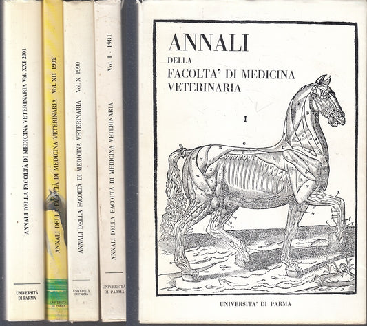 LZ- ANNALI FACOLTA' MEDICINA VETERINARIA 4 VOLUMI -- PARMA --- 1981 - B - ZFS539