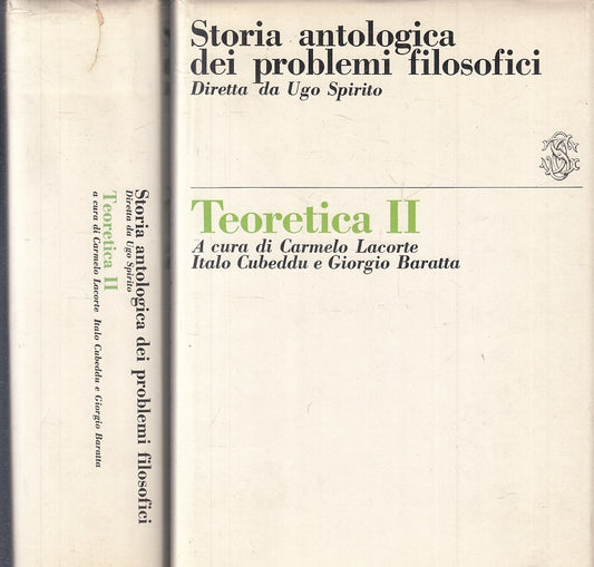 LS- STORIA ANTOLOGICA PROBLEMI FILOSOFICI TEORETICA-- SANSONI--- 1968- CS-YFS736