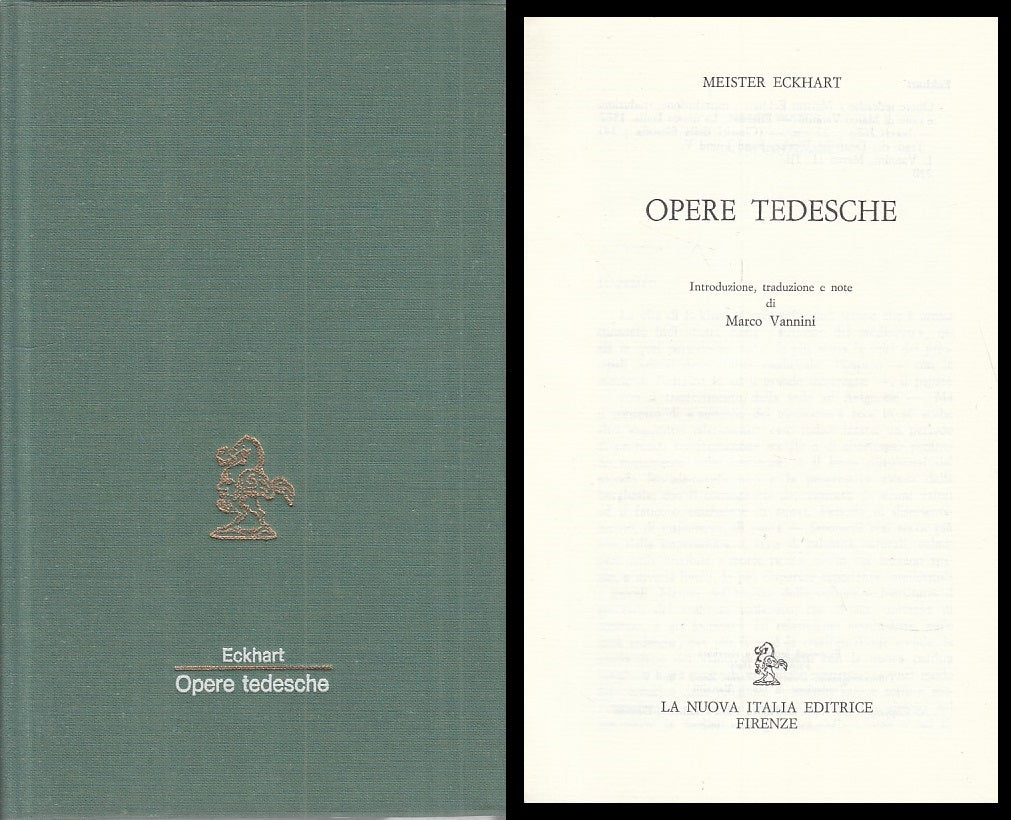 LN- OPERE TEDESCHE - ECKHART - NUOVA ITALIA -- 1a ED. - 1982 - CS - XFS124