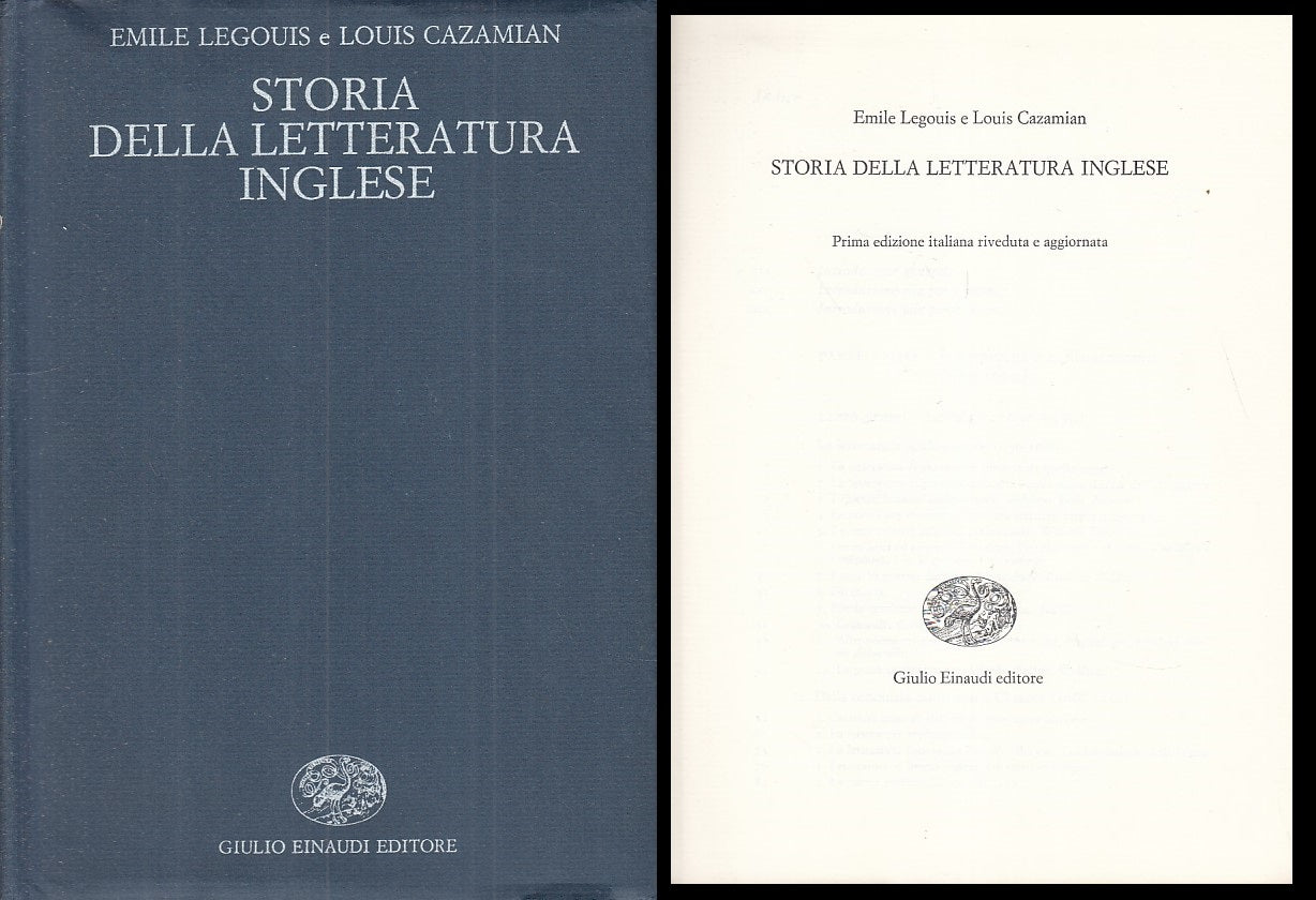 LS- STORIA DELLA LETTERATURA INGLESE -- EINAUDI - MANUALE -- 1966 - CS - XFS125