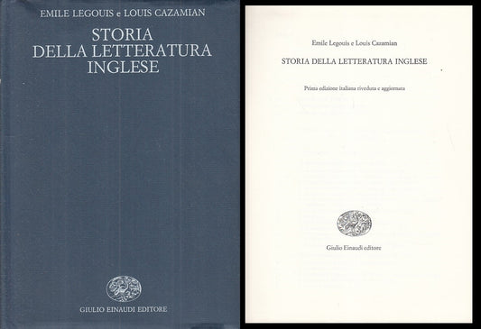 LS- STORIA DELLA LETTERATURA INGLESE -- EINAUDI - MANUALE -- 1966 - CS - XFS125