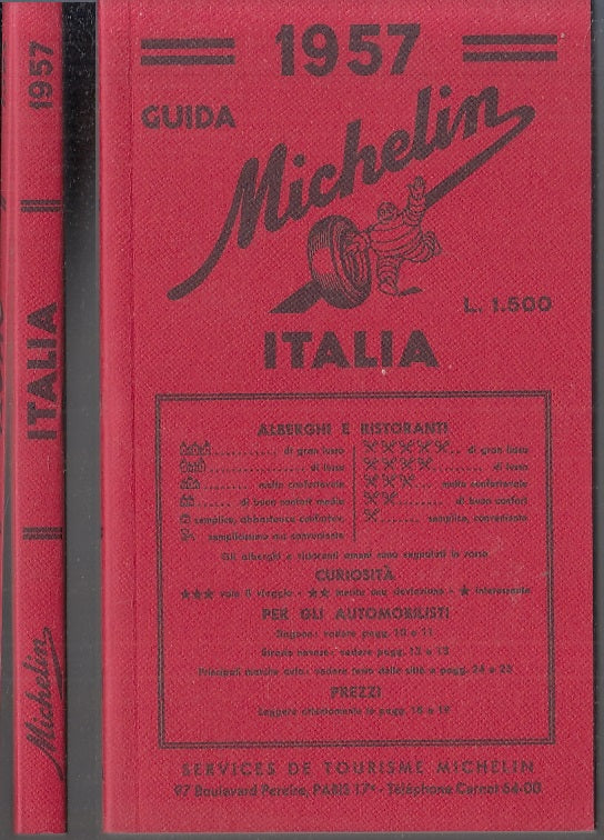 LV- GUIDA MICHELIN ITALIA  -- SERVICES DE TOURISME MICHELIN --- 1957 - B- XFS109