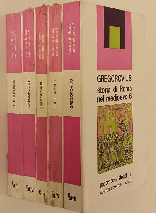 LS- STORIA DI ROMA NEL MEDIOEVO 5 VOLUMI- GREGOROVIUS- NEWTON--- 1972- B- XFS118
