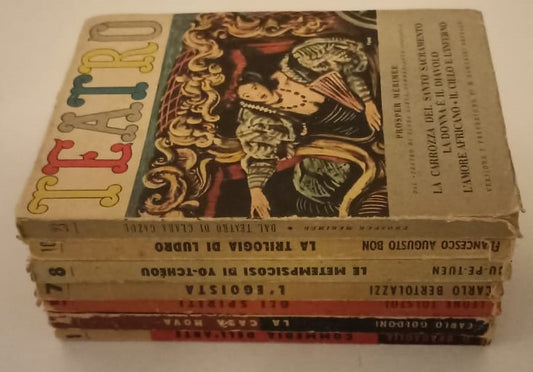 LT- LOTTO TEATRO 7 VOLUMI GOLDONI TOLSTOI MERIMEE-- IL DRAMMA--- 1943- B- ZFS603