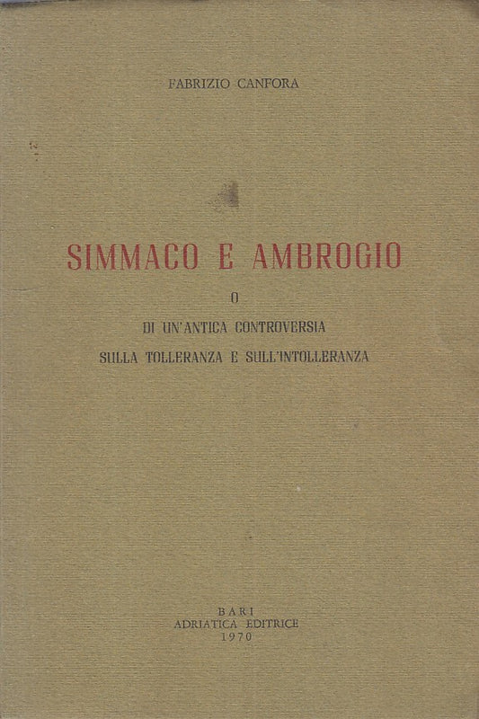 LS- SIMMACO E AMBROGIO - CANFORA - ADRIATICA --- 1970 - BS - ZFS481