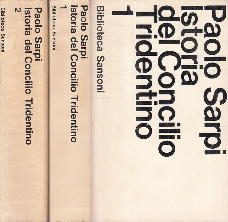 LS- ISTORIA DEL CONCILIO TRIDENTINO 2 VOLL.- SARPI- SANSONI--- 1966 - B - ZFS480