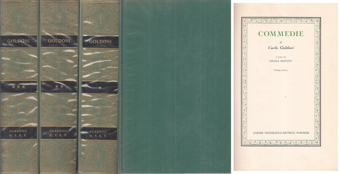 LS- COMMEDIE DI CARLO GOLDONI 3 VOLL. -- UTET -- 1a ED. - 1977 - CS - XFS