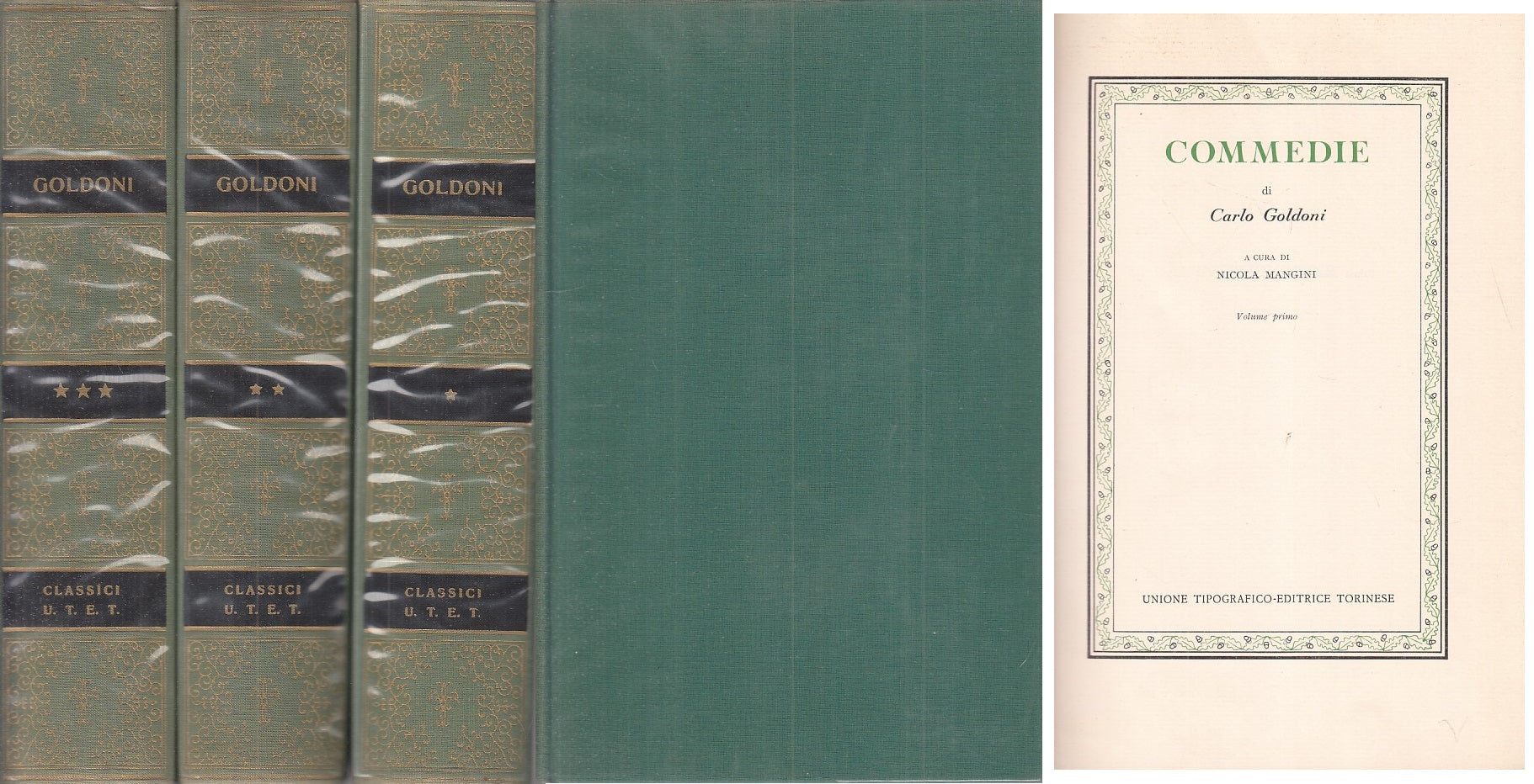 LS- COMMEDIE DI CARLO GOLDONI 3 VOLL. -- UTET -- 1a ED. - 1977 - CS - XFS