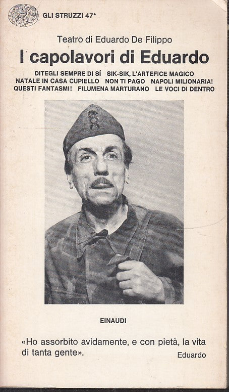 LN- I CAPOLAVORI DI EDUARDO VOCI DENTRO-- EINAUDI- GLI STRUZZI-- 1974- B- XFS999