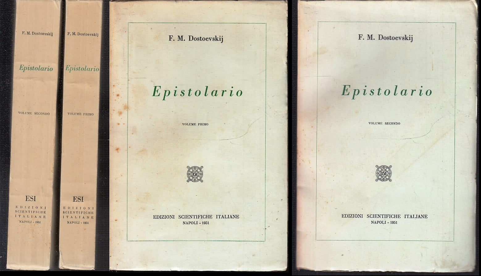 LN- EPISTOLARIO 2 VOLUMI - DOSTOEVSKIJ - GRAFICHE ITALIANE --- 1951 - B - XFS126
