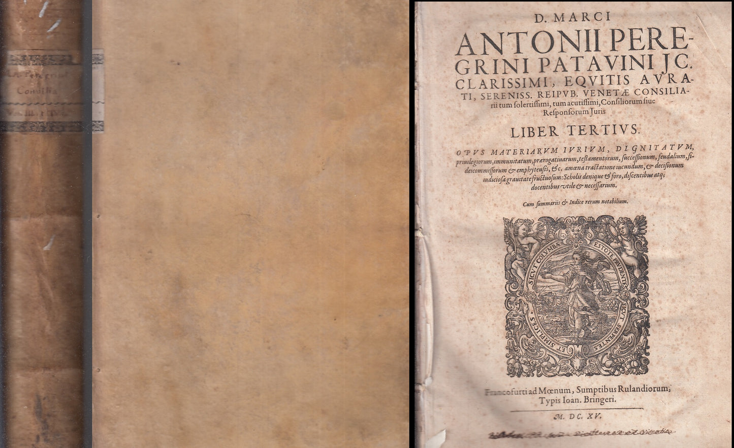 LH- CONSILIARII LIBER TERTIUS SEICENTINA- MARCI ANTONII PEREGRINI- 1615- C-YFS84