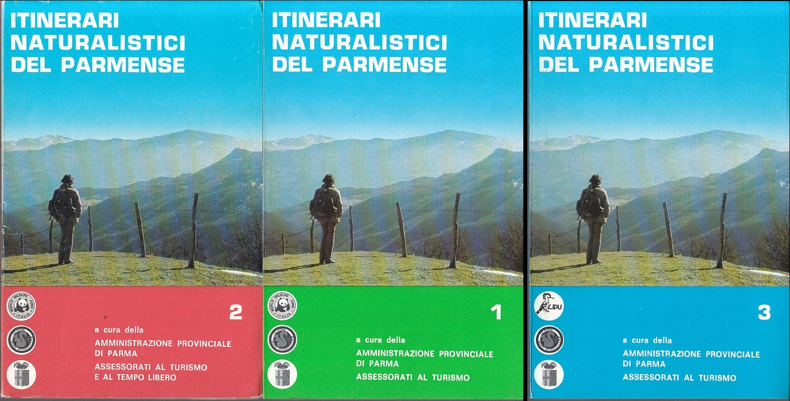LV- ITINERARI NATURALISTICI DEL PARMENSE 3 VOLUMI -- PARMA --- 1983 - B - WPR