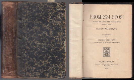 LN- I PROMESSI SPOSI CAMPI - ALESSANDRO MANZONI - HOEPLI --- 1909- C- XFS123