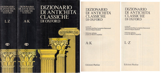 LZ- DIZIONARIO ANTICHITA' CLASSICHE OXFORD 2 VOLL.-- PAOLINE--- 1981- CS- XFS999