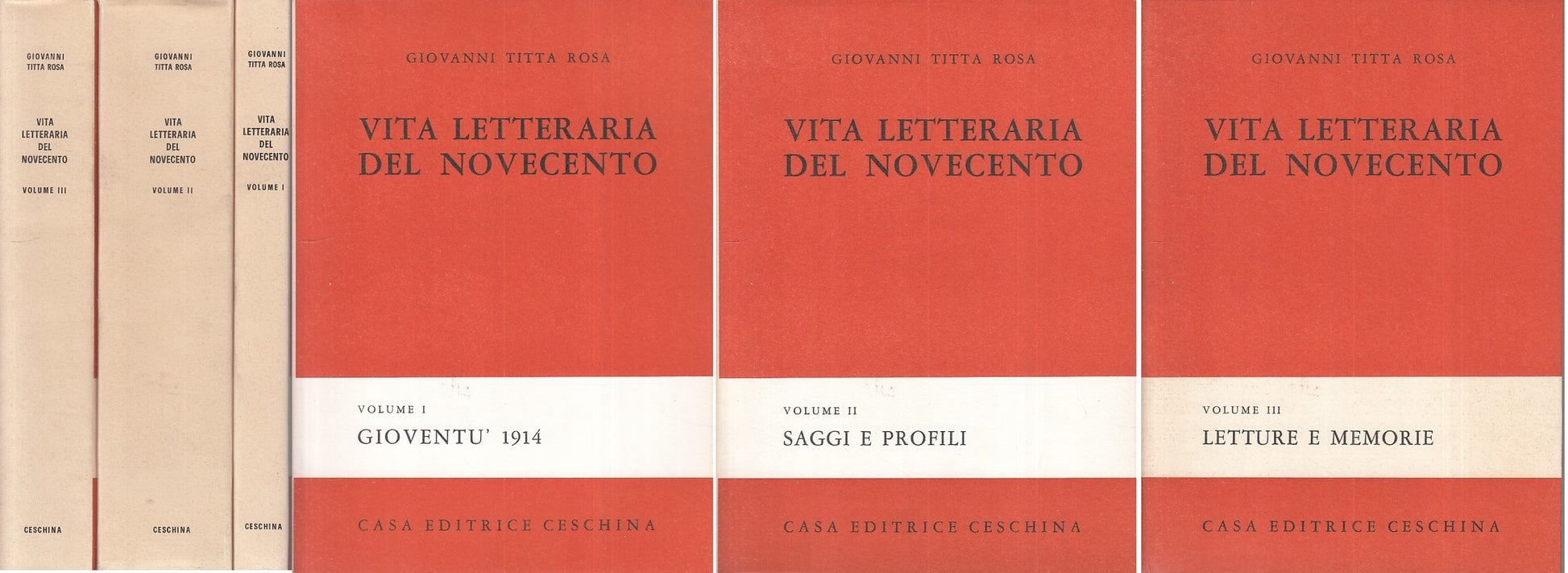 LS- VITA LETTERARIA DEL NOVECENTO 3 VOLL. - ROSA- CESCHINA--- 1972 - BS - XFS999