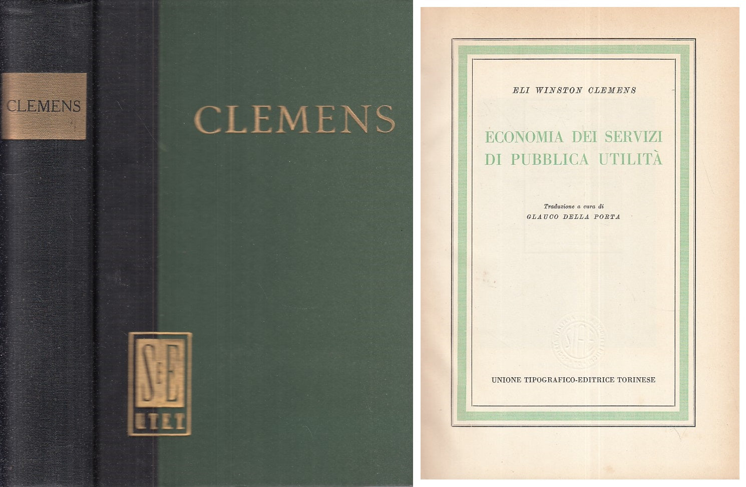 LS- ECONOMIA SERVIZI DI PUBBLICA UTILITA' - CLEMENS - UTET --- 1957 - C - XFS999