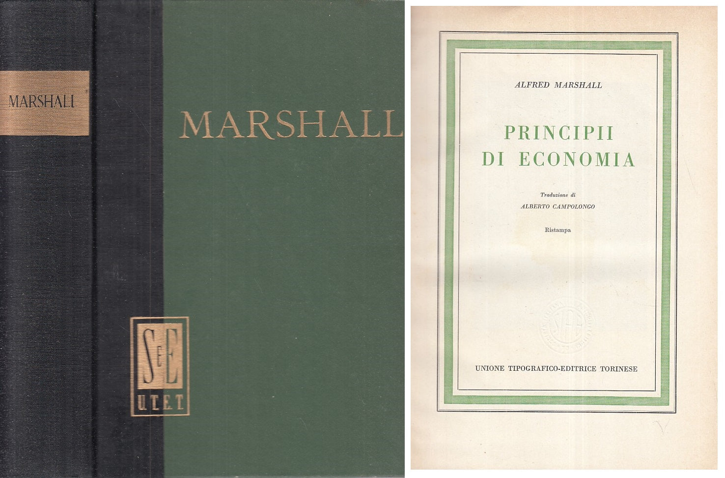 LS- PRINCIPII DI ECONOMIA - ALFRED MARSHALL - UTET --- 1959 - C - XFS999