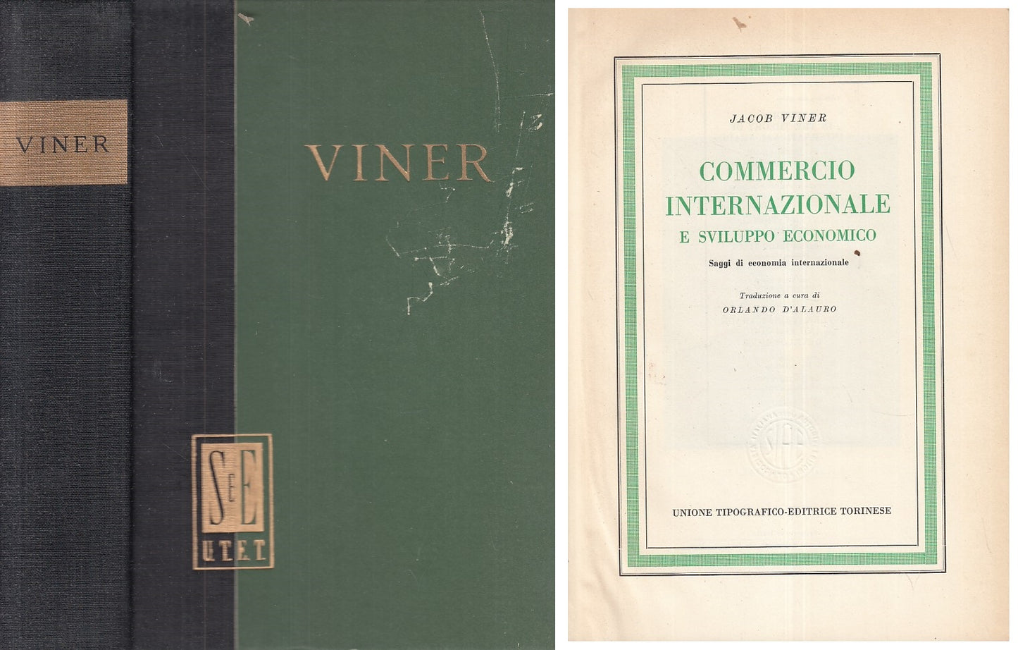 LS- COMMERCIO INTERNAZIONE SVILUPPO ECONOMICO- VINER- UTET --- 1957 - C - XFS999