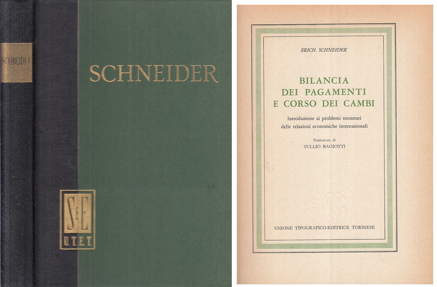 LS- BILANCIA PAGAMENTI E CORSO DEI CAMBI- SCHNEIDER - UTET --- 1970 - C - XFS999