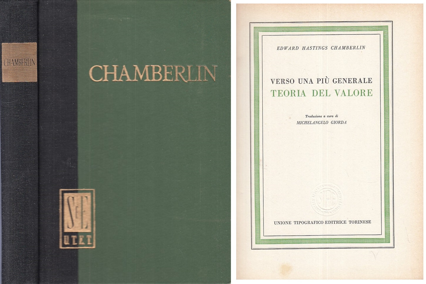 LS- VERSO GENERALE TEORIA DEL VALORE - CHAMBERLIN - UTET --- 1960 - C - XFS999