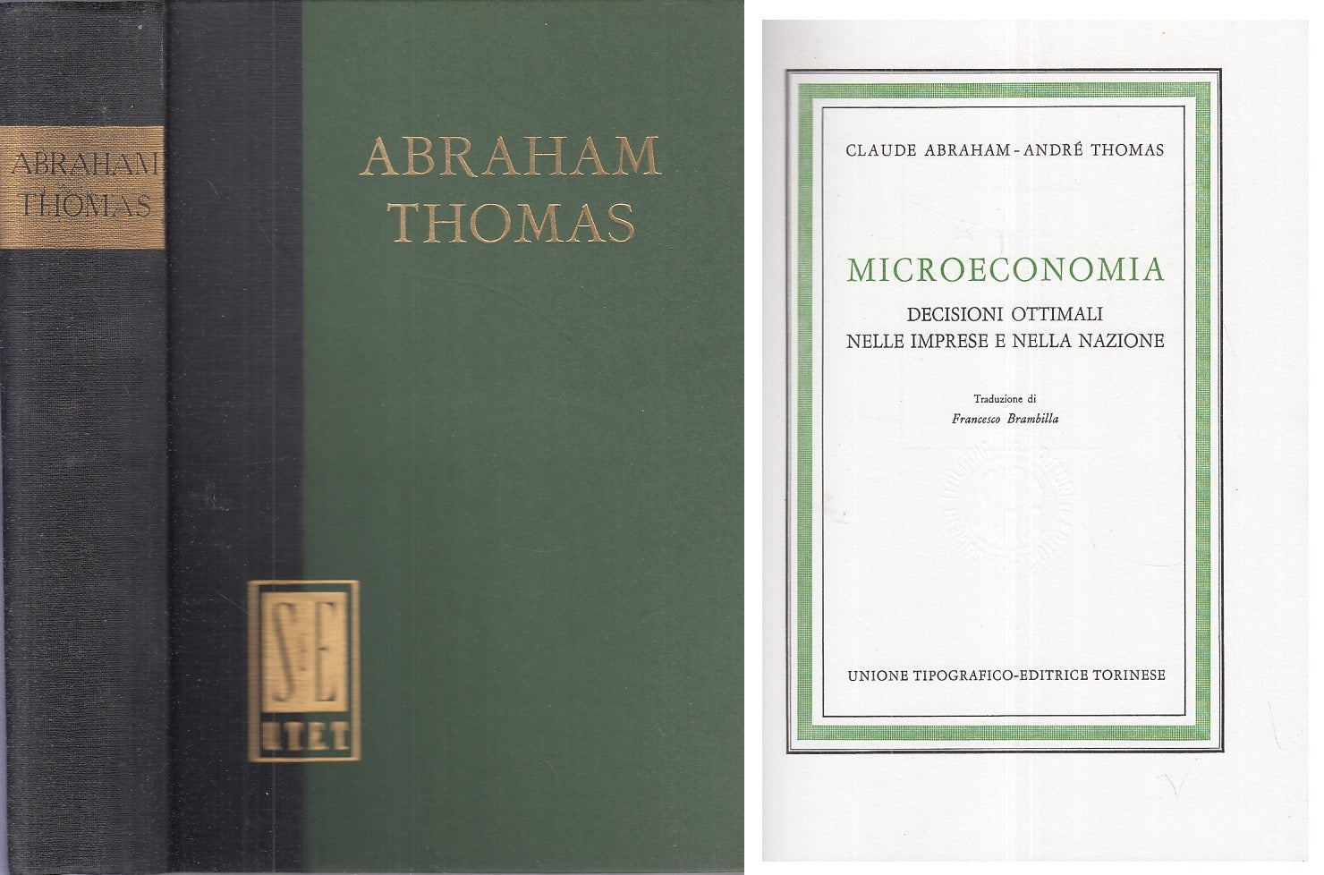 LS- MICROECONOMIA IMPRESE NAZIONE - ABRAHAM THOMAS - UTET --- 1973 - C - XFS999