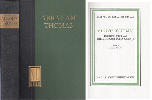 LS- MICROECONOMIA IMPRESE NAZIONE - ABRAHAM THOMAS - UTET --- 1973 - C - XFS999