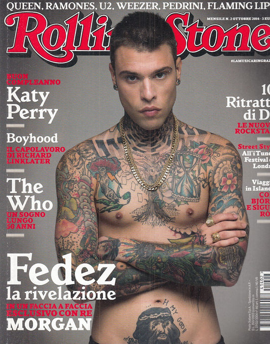 LR- RIVISTA MAGAZINE ROLLING STONE N.2 FEDEZ KATY PERRY ----- 2014 - B - YFS999