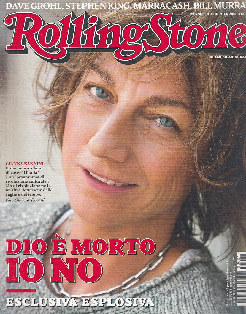 LR- RIVISTA MAGAZINE ROLLING STONE N.4 GIANNA NANNINI ----- 2015 - B - YFS999