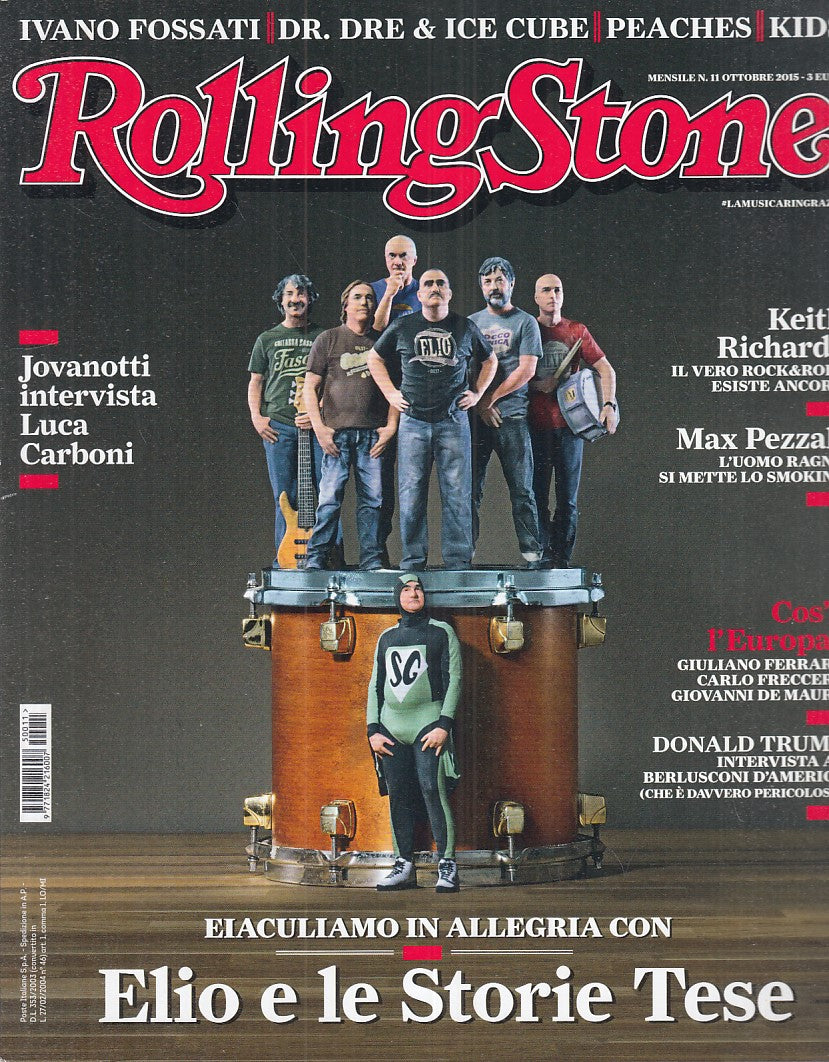 LR- RIVISTA MAGAZINE ROLLING STONE N.11 ELIO E STORIE TESE----- 2015- B - YFS999