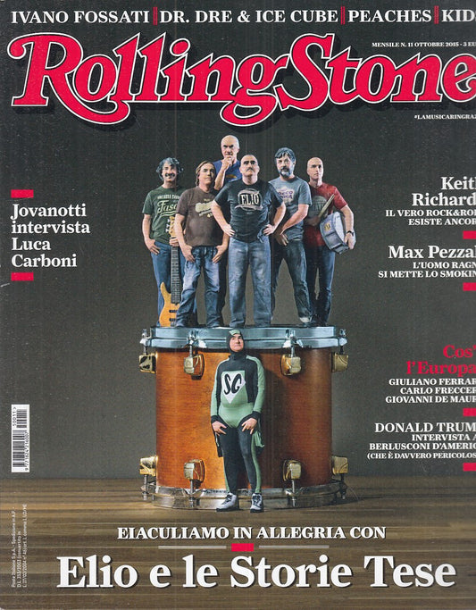 LR- RIVISTA MAGAZINE ROLLING STONE N.11 ELIO E STORIE TESE----- 2015- B - YFS999