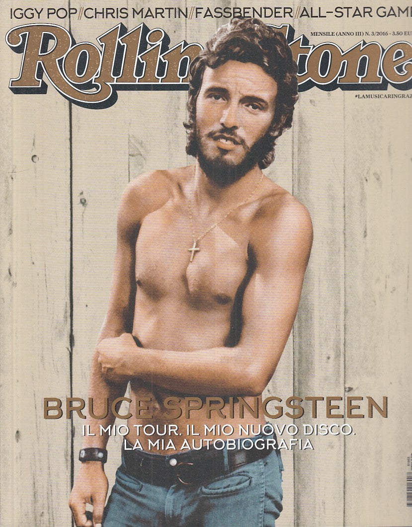LR- RIVISTA MAGAZINE ROLLING STONE N.3 BRUCE SPRINGSTEEN ----- 2016 - B - YFS999