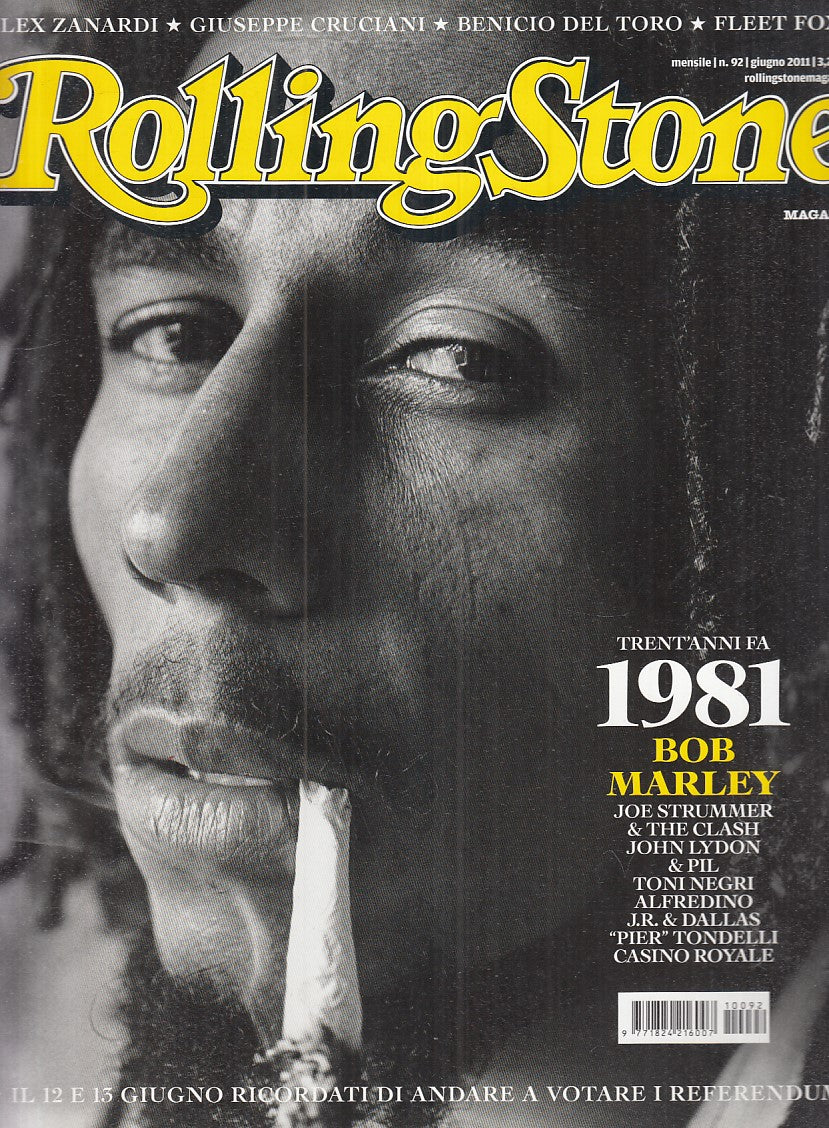 LR- RIVISTA MAGAZINE ROLLING STONE N.92 BOB MARLEY ----- 2011 - B - YFS999