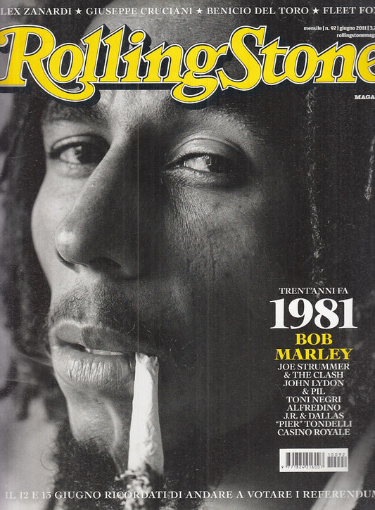 LR- RIVISTA MAGAZINE ROLLING STONE N.92 BOB MARLEY ----- 2011 - B - YFS999
