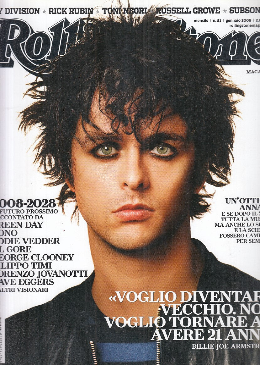 LR- RIVISTA MAGAZINE ROLLING STONE 51 BILLIE JOE ARMSTRONG----- 2008- B - YFS999