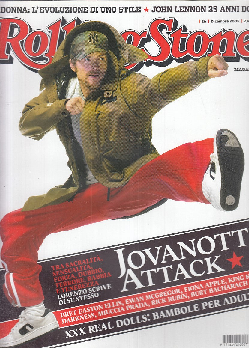 LR- RIVISTA MAGAZINE ROLLING STONE N.26 JOVANOTTI MADONNA----- 2005 - B - YFS999