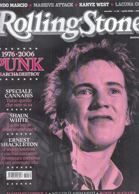 LR- RIVISTA MAGAZINE ROLLING STONE N.30 1976/2006 PUNK ----- 2006 - B - YFS999
